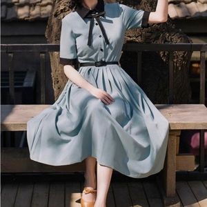1950s styled button up dress by Korean brand